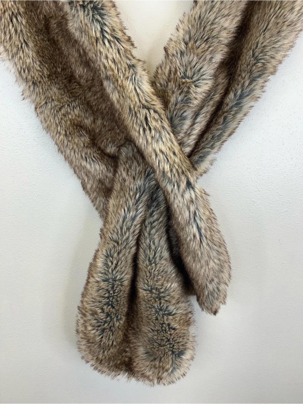 Wedding Event Pull Through Faux Fur Shawl Holiday‎ Plus Size Formal Fall Winter
